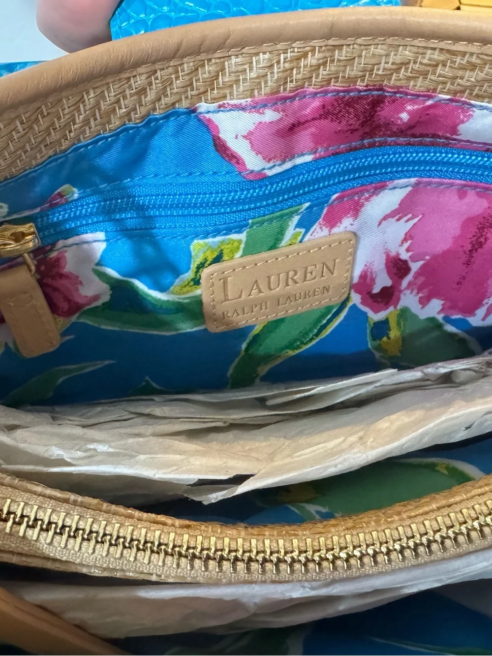 Vintage Ralph Lauren woven shoulder bag